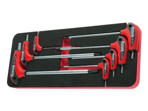 Schaumstoff-Modul Mit 7 Sechskant-Schluesseln Mit T-Griff 2,5 - 10,0 mm